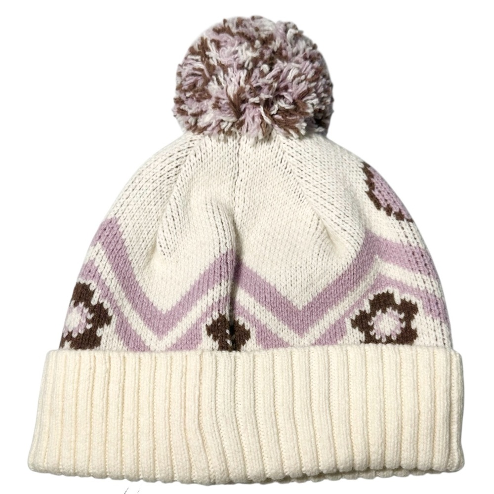 Coach Beanie Fair Isle Print Knit Hat Logo #CCW04 - Picture 4 of 7